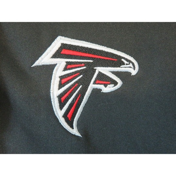 Atlanta Falcons 1/4 Zip Fleece Long Sleeve Pull Over Sz XL Black NFL Brand  NWT - Picture 7 of 11